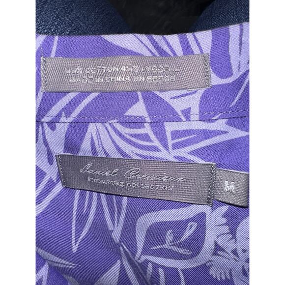 Daniel Cremieux Signature Collection Purple Hawaiian Floral Shirt M 0625 - Picture 6 of 6